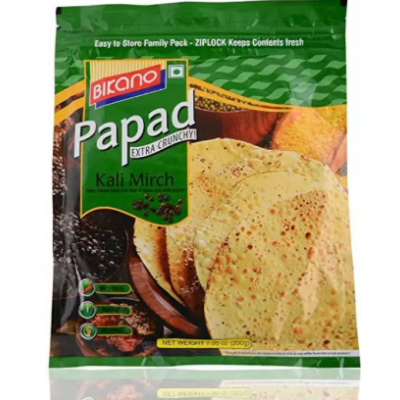 Bikano Kali Mirch Papad - 200g Gm